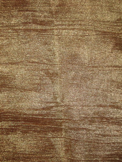 crushed sheer Gold x Brown silk metalic tissue fabric