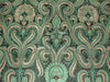 Heavy Pure Silk Brocade Fabric Green, Bronze &amp; Black BRO139[3]