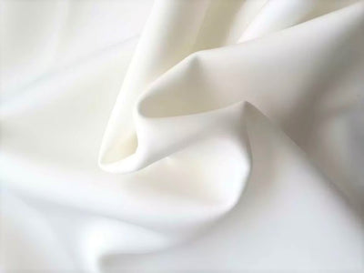 White Ivory Scuba Crepe Stretch Jersey Knit Dress for fashion wear fabric 58" wide[12321]