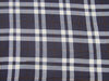 100% heavy rayon fabric navy colour plaids 58" wide [10000]