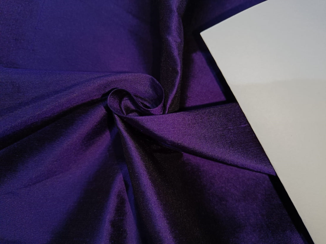 Dark Eggplant Purple Dupioni Silk Fabric