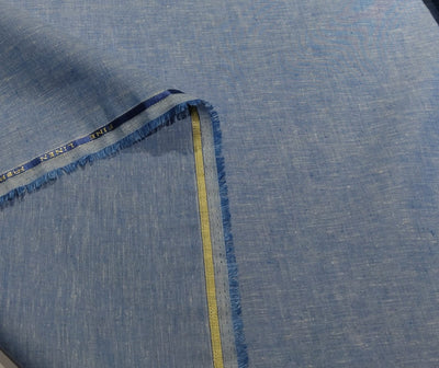 100% linen 60s lea Linen fabric Blue color 58" wide Roll [12475]