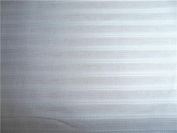WHITE COTTON VOILE fabric 44&quot; WIDE - RIB STRIPES