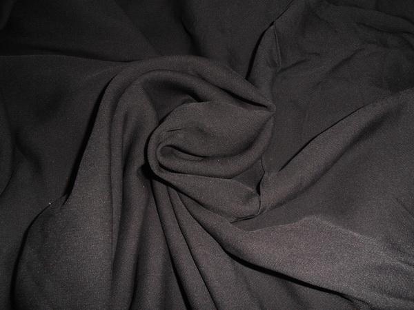 40 mm heavy Silk Georgette 44&quot; wide~ black colour