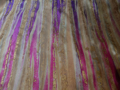 100% pure silk Tussar 44"wide available in two designs tie dye and gold print [12341/12342]