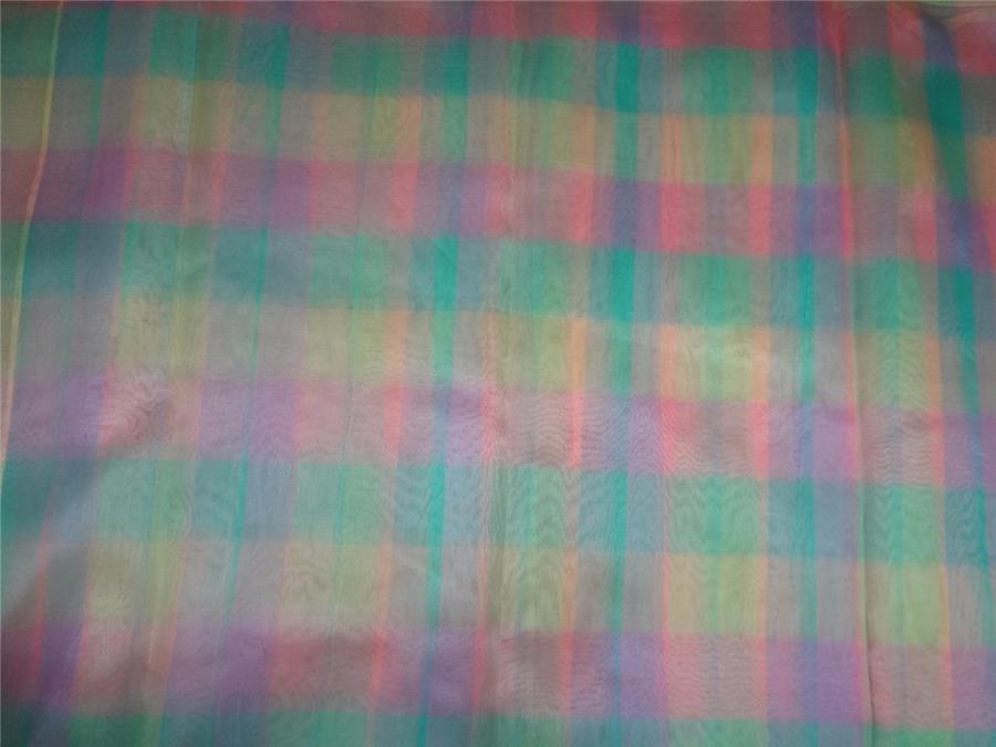 silk organza pastel plaids 54&quot;wide