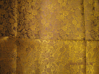 Reversible brocade brown x mustard Color 56&quot;