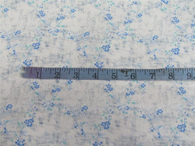 100% COTTON SATIN Ivory &blue color print 58" wide using Discharge Printing Method [8692]