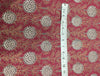 100% Cotton Printed Burgundy with grey floral golden jacquard Fabric 44" wide sold by the yard [11171]