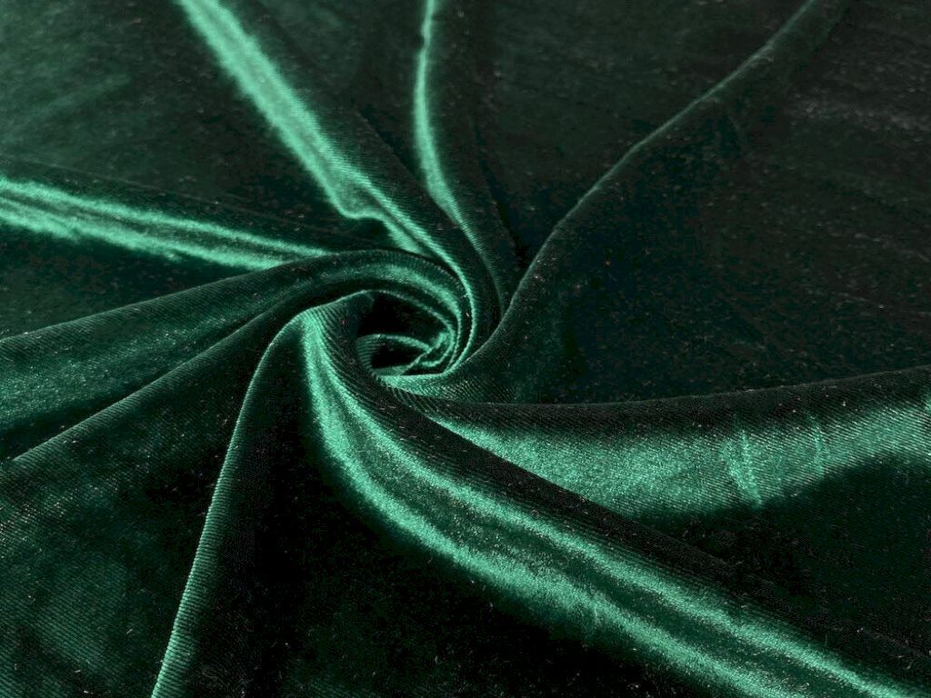 Hunter Green Silk Velvet Fabric