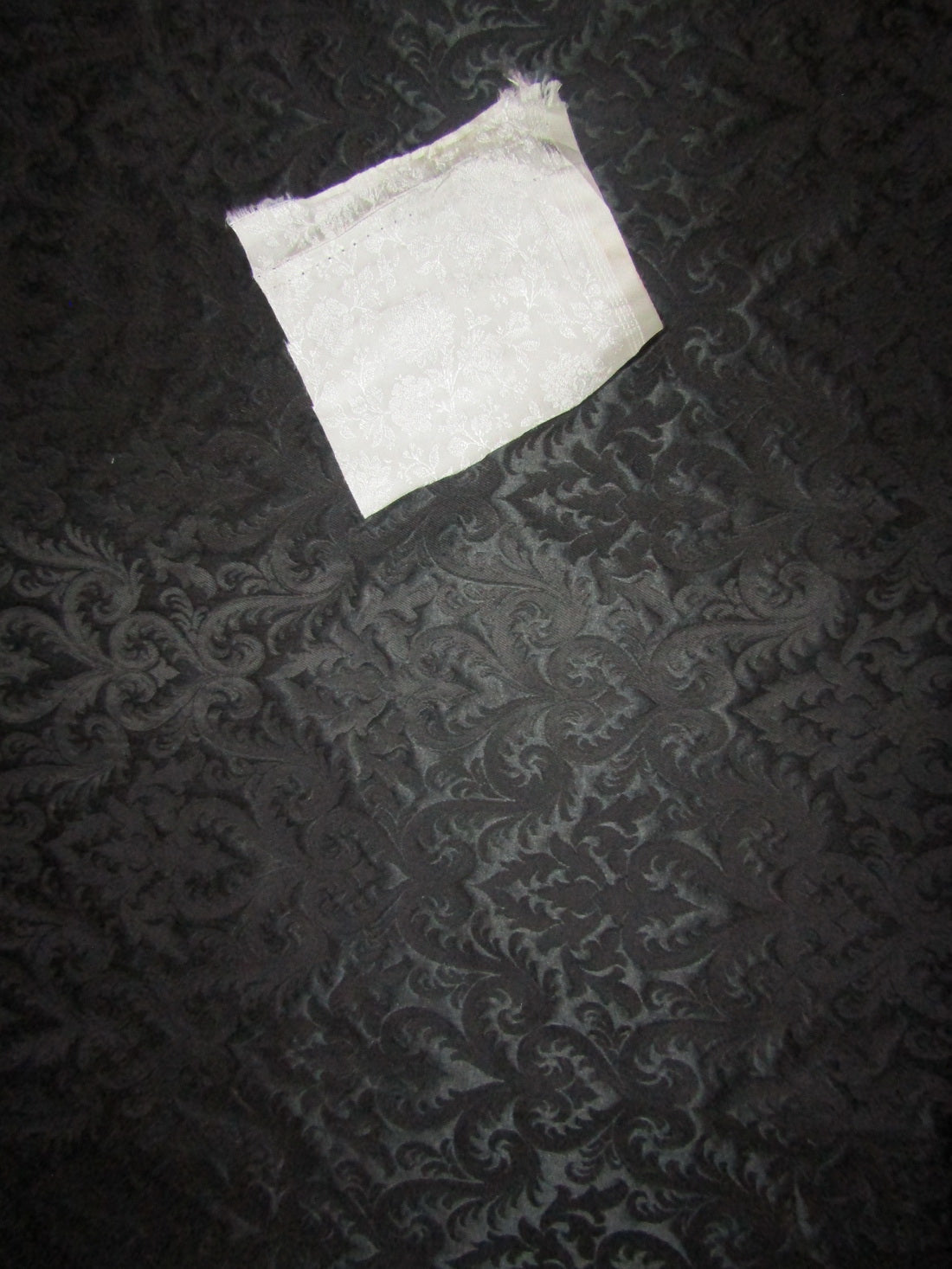 Silk Brocade fabric king khab jet black color 36" wide BRO720[1]