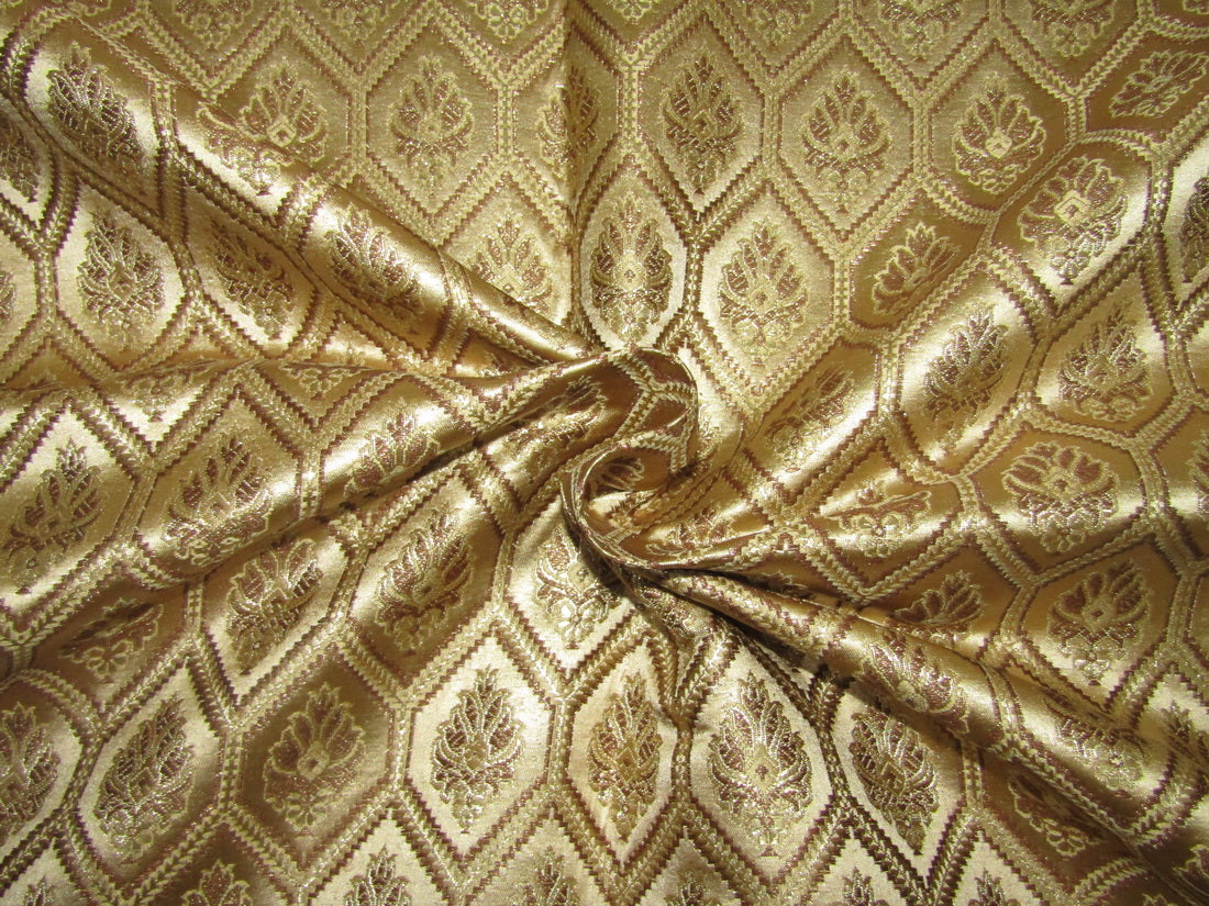 May Arts 3-Inch Wide Ribbon, Metallic Gold Net