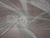IVORY WHITE SHEER NET FABRIC WITH Gold OR Silver Embossing