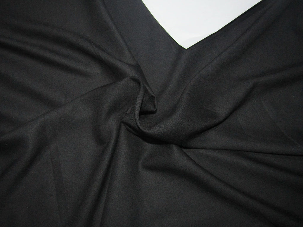 Tencel Plain Jet Black color Fabric ~ 44&quot; wide [10504]