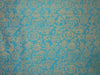 100% silk Dupion fabric BLUE with gold print 40" WIDE 27mm DUPPRINT40[1]