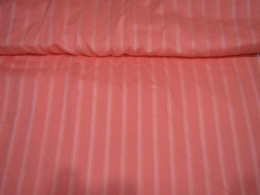 100% Cotton self stripes fabric coral color 44" wide CP1[2] [8800]