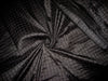 Black colour &quot;Waffle &quot; Silk Dupioni fabric 44&quot;