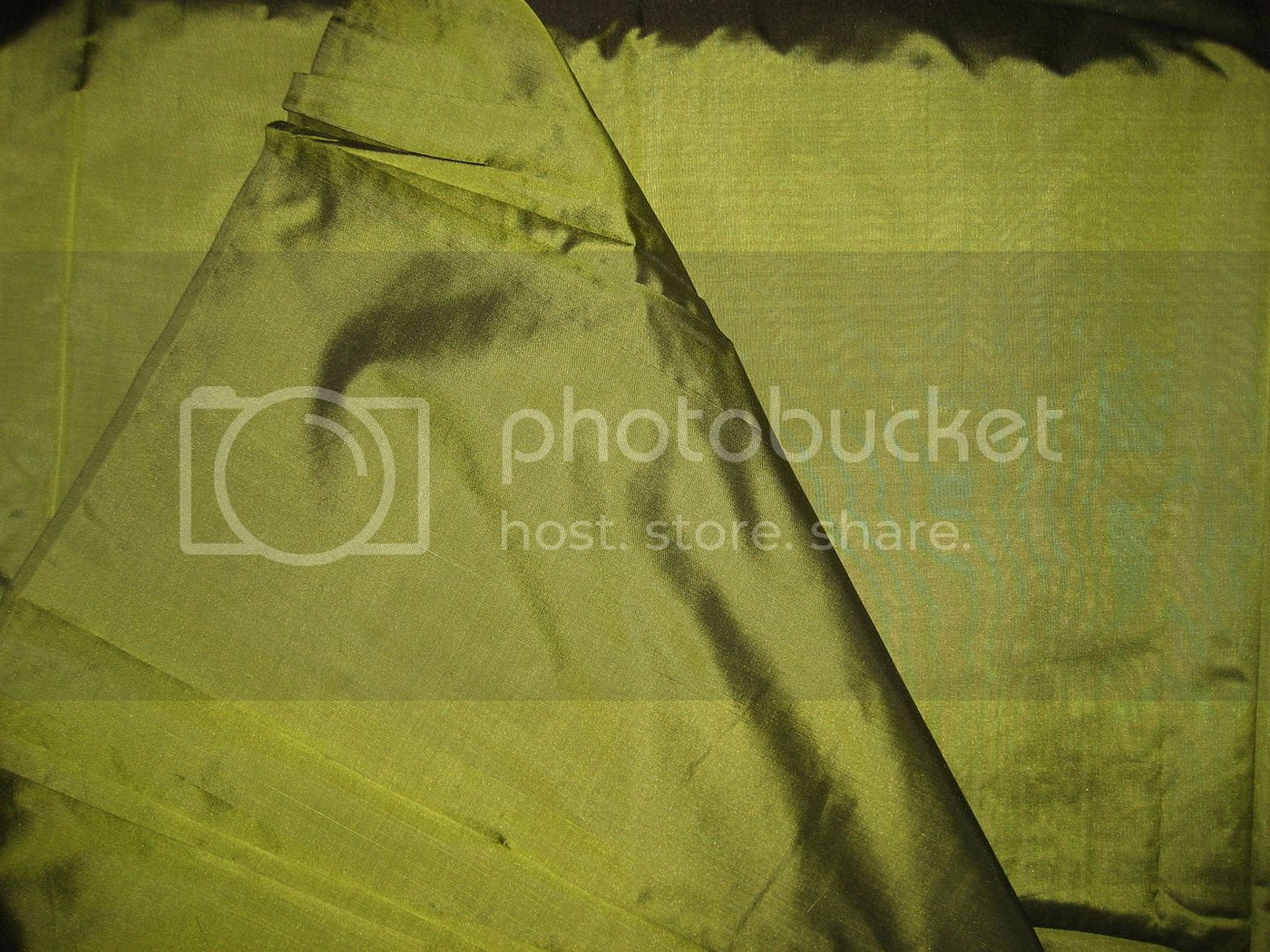 Mary Ann plain silk fabric Pistachio Green Shot silk 44&quot;