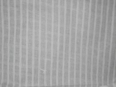 SHINY WHITE AND BLACK STRIPED STRETCH BLACK SHIRT FABRIC- SOLD BY THE METRE