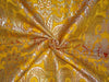 Silk Brocade Fabric Red,Mango Yellow &amp; Metallic Gold color BRO297[5]