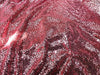 Net Fabric Rose Pink color SEQUENCE lycra 58'' Wide