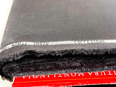 100% Cotton Italian Black Colour Tevere Shirting 58" wide MONTI[12246]