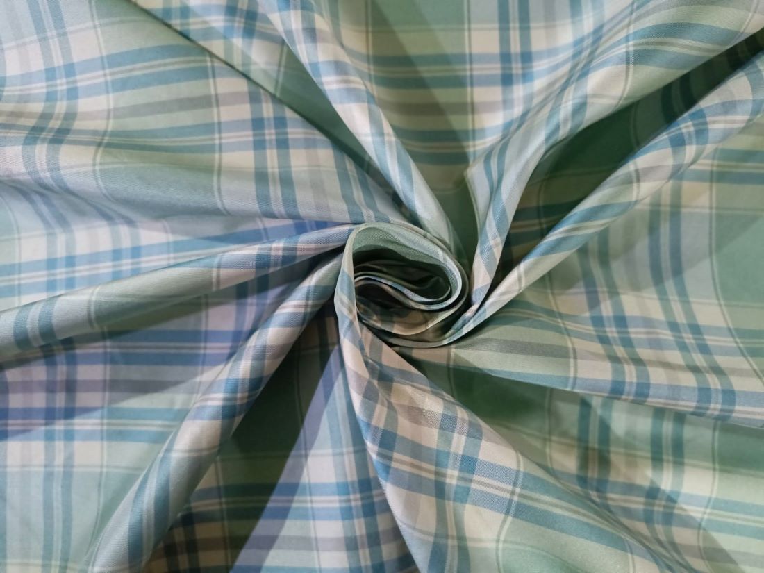 Red 085 Silk Taffeta Plaids & Stripes main image 1