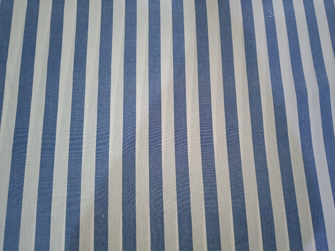 Cotton Yarn dyed blue stripe 58&quot; wide
