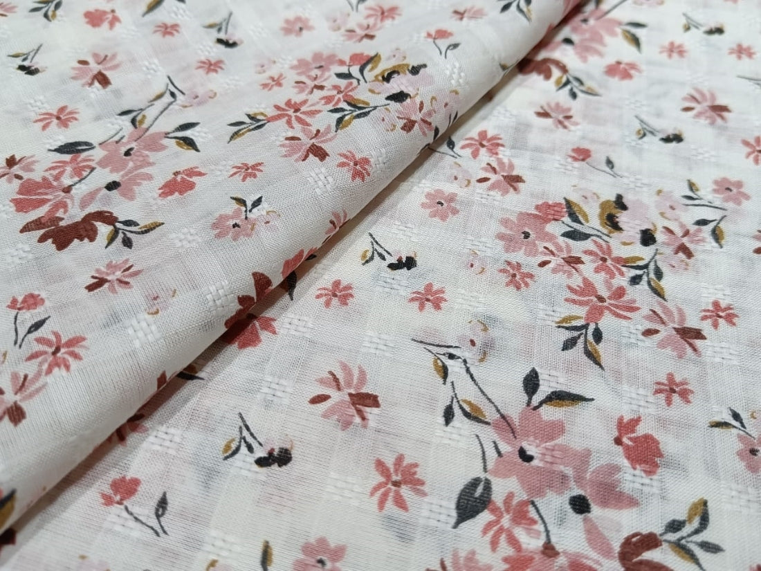 100% Cotton Print And Plaid Fabric 58" wide sold by the yard [12228]