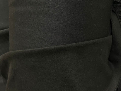 Black Color Scuba Suede Knit fashion wear fabric ~ 59&quot;[12111]