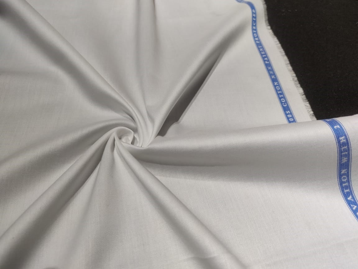 Zero iron White Fine Wrinkle Resistant Giza Cotton fabric 58 wide [11661]