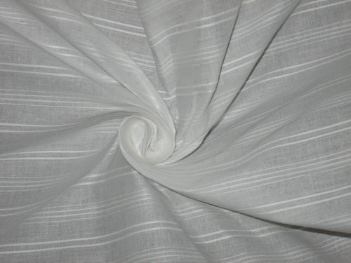 White cotton organdy fabric dobby design 44