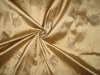 Pure SILK DUPIONI Fabric Light Golden Brown Embroidery DUP#E15
