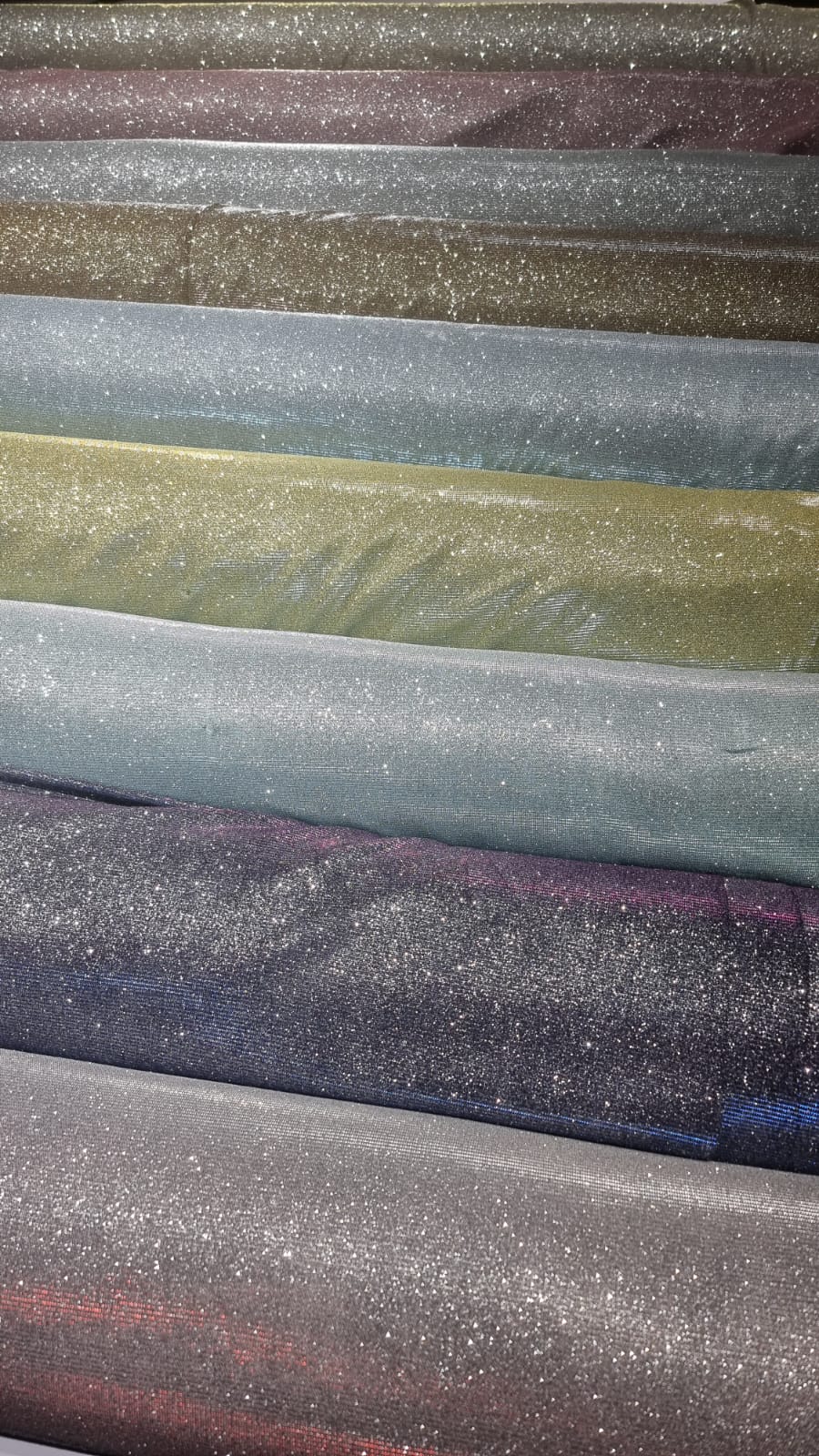 Shimmer Lycra fabric ~ 58'' wide available in 9 colours GOLD Shimmer Lycra fabric ~ 58'' wide available in 9 colours GOLD