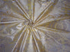 100% pure silk dupion fabric print gold x gold color 54" wide DUP PRINT#36[4]