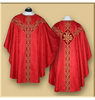 Silk Brocade Vestment Fabric Red &amp; Black BRO137[1]