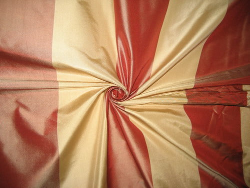 Yellow Red 058 Silk Taffeta Plaids & Stripes main image 1
