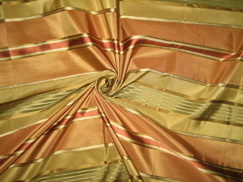 Golden Rust Brown Taffeta Silk Fabric main image 1