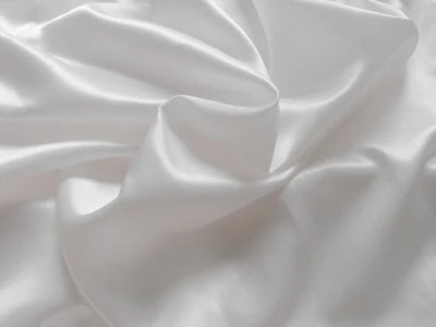 100% Silk LYCRA Satin fabric 170 grams 54" WHITE [15684]