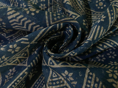 Chanderi silk fabric PRINT abstract 44" wide [15383]