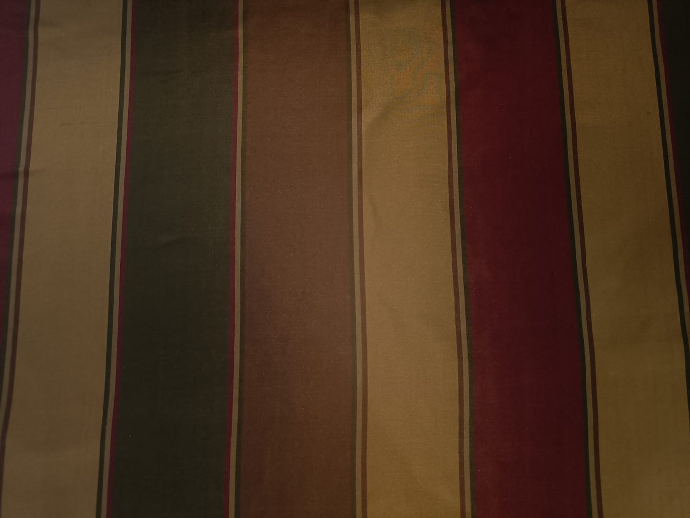 100% SILK TAFFETA FABRIC GOLD.KHAKHI,BROWN  Stripes 54&quot; wide TAFS31[1]