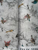 100% linen BIRDS digital print fabric 44" wide [15425]