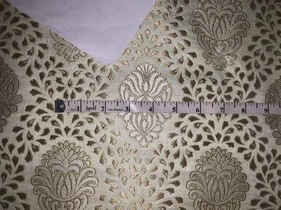 Brocade Heavy KING KHAB  Fabric GOLDEN CREAM WITH METALIC GOLD JACQUARD 36" WIDE BRO983[3]