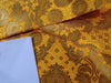 Silk Brocade fabric TURMERIC X Metallic Gold jacquard color 44" wide BRO859[4]