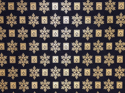 Silk Brocade fabric navy and subtle gold  BRO1085[1]