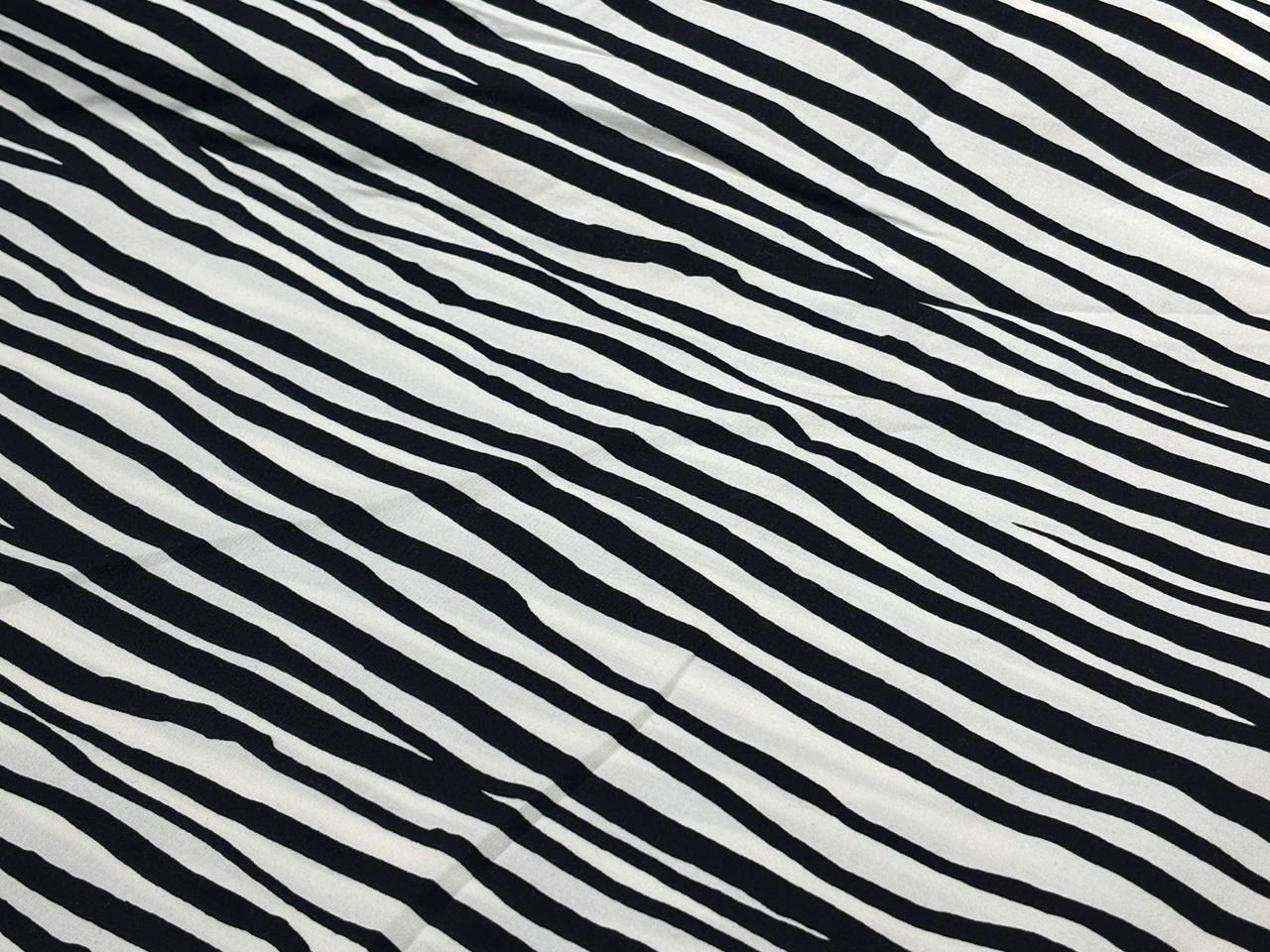 100% Cotton Poplin black zebra print 58" wide [18264]