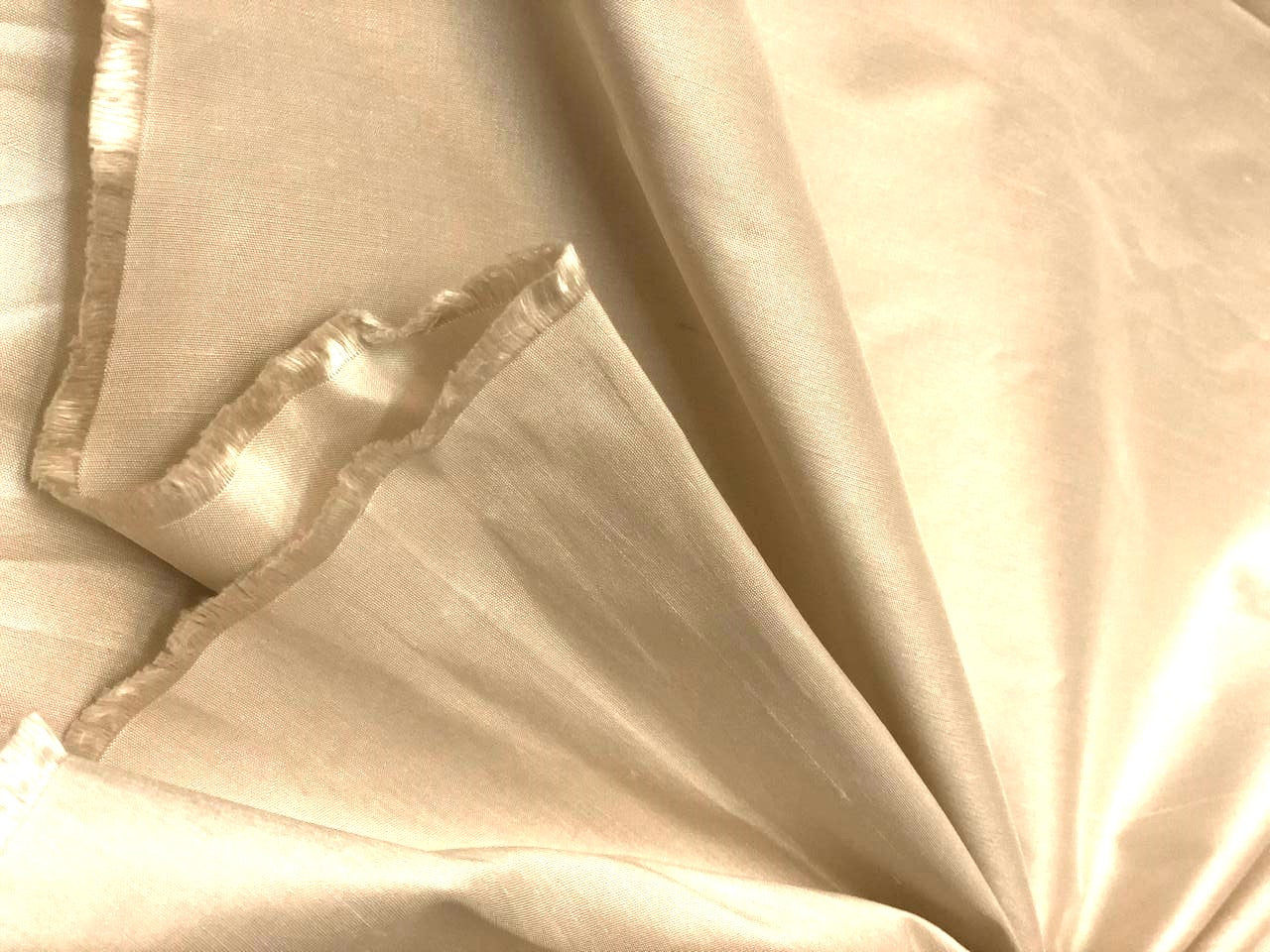 Silk Dupioni fabric ivory tusk color RAPIER LOOM rich quality 54" wide DUP427