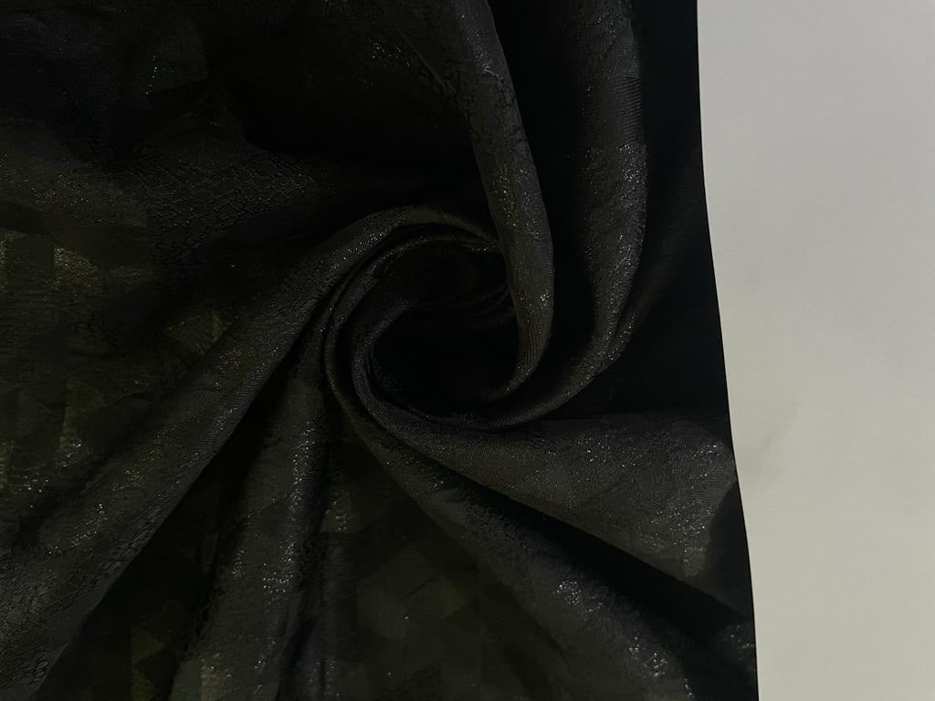 Silk Brocade fabric BLACK SHIMMER  58" wide BRO904A[1]