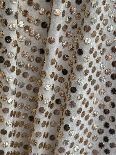 Embroidered  mukesh  ,a traditional Indian embroidery 44" wide and 3.60  yards long.[17690]