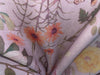 100% Linen LILAC with colorful floral print  Fabric 44" wide [15421]